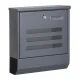 Wall-Mounted Mailbox with Newspaper Holder ModernHome, Galvanized Steel, Anthracite