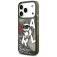 Karl Lagerfeld iPhone 17 Pro Case Liquid Glitter Choupette Logo MagSafe, Black