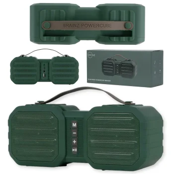 Brainz Power Cube Wireless Bluetooth Speaker, Green