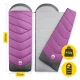 Mountain Goat STANDARD Mummy Sleeping Bag with Hood 210x73cm, Purple/Grey