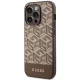 Guess iPhone 14 Pro Case GCube Stripes MagSafe, Brown