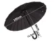 Large Black Umbrella, 24 Ribs, 86x105 cm