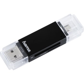 Hama Basic USB 2.0 OTG Card Reader SD/microSD Black