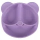 8-Piece Bear Silicone Tableware Set for Babies, Purple