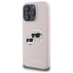 Karl Lagerfeld Silicone Karl & Choupette Head MagSafe Case for iPhone 16 Pro, Pink