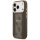 Guess iPhone 17 Pro Case 4G PU Stripe MagSafe, Brown