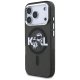 Karl Lagerfeld IML Glitter Karl & Choupette Sketch Logo MagSafe Phone Case Cover iPhone 17 Pro - Black