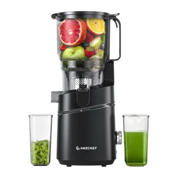 AMZCHEF SJ-036CBK Slow Juicer 250W, 2.5L Hopper, Black