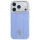 Guess Stripe Peony 4G Logo MagSafe Case for iPhone 18 Pro / 17 Pro - Light Blue