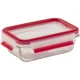 EMSA Clip & Close Glass Food Storage Container Set, 3 Pcs