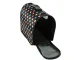 Pet carrier bag for dogs and cats large black polka dot