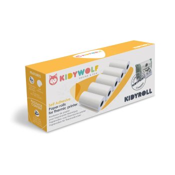 Kidywolf Kidyroll Self-Adhesive Thermal Paper for Kidyprint Camera, 5 pcs