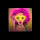 Forever Light ART LED Neon Sign POWER WOMAN, Yellow/Purple