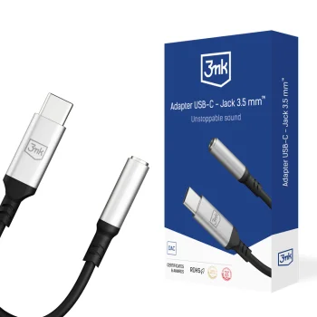 3mk USB-C to 3.5mm Jack Adapter Silver