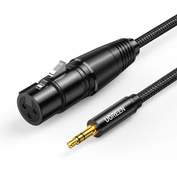 Ugreen 3.5mm Mini Jack Male to XLR Female Audio Cable 1m AV182, Black