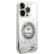Karl Lagerfeld Liquid Glitter RSG Case for iPhone 14 Pro, Silver
