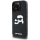 Karl Lagerfeld HC 3D Rubber Double Heads iPhone 16 Pro Max Case - Black
