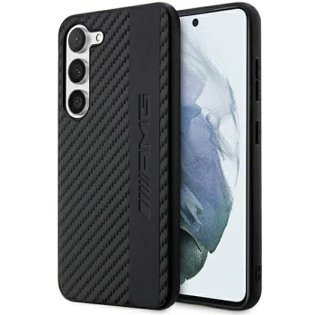 Mercedes AMG Carbon Stripe & Embossed Case for Samsung Galaxy S23 (S911), Black