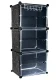 Iso Trade Modular Shoe Rack with 6 Shelves and Hanger, Black