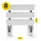 4Fizjo 1956 Folding Wall-Mounted Shower Seat, White