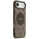 Guess 4G Circle Classic Logo MagSafe Case for iPhone Air Brown