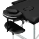 Balance Folding Massage Table, Aluminum, 2 Segments, Black