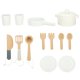 Children\'s Wooden MDF Kitchen Lulilo FLoro with Dishes 82cm, Pink