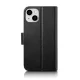 iCarer 2-in-1 Leather Wallet Flip Case for iPhone 14 Plus with RFID Blocking, Black (WMI14220727-BK)