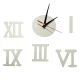 Stylish wall clock DIY 130cm Silver/Mirror