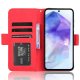 Samsung Galaxy A35 ( SM-A356E/DS ) Multiple Card Slots Design Wallet Stand Leather Book Case Cover, Red