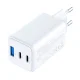 3mk Hyper GaN Charger 65W USB-C USB-A - White