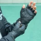 Rockbros 16220006002 M Faux Leather Motorcycle Gloves, Black