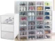 Modular Shoe Storage Box Organizer with Clear Door 31x21x12.5cm
