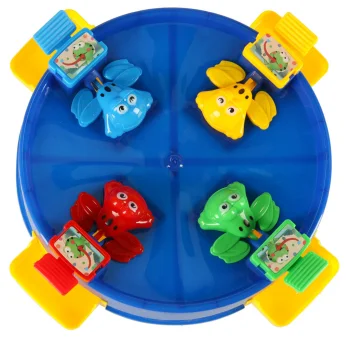 Hungry Frogs Skill Game, 4 Players, Blue