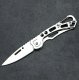 Folding Pocket Knife with Carabiner, silver