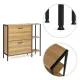 ModernHome Shoe Storage Cabinet with Side Shelf 89 x 24 x 86.5 cm, Light Oak