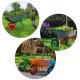 Humberg 3.00-4 Tubeless Wheel for Wheelbarrows and Garden Carts, Black/Silver
