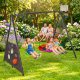Ecotoys 4in1 Bērnu Rotaļu Laukums ar Šūpolēm un Basketbola Grozu