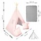 NK-406 Nukido Kids Tipi Tent Play House, Light pink