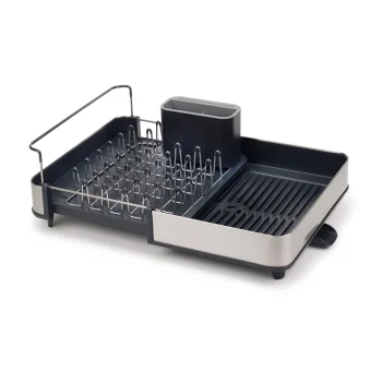 Joseph Joseph Extend expandable dish drainer, silver and black