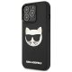 Karl Lagerfeld iPhone 13 Case 3D Rubber Choupette Black