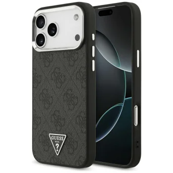 Guess 4G Triangle Logo MagSafe Phone Case Cover iPhone 17 Pro Max - black