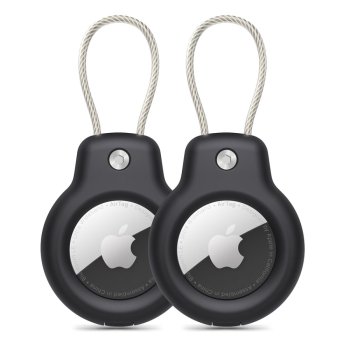 Tech-Protect Rough Vein Case for Apple AirTag (2-pack), Black