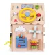 Ecotoys XXL Wooden Educational Busy Board House (30 Elements)