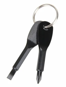 Screwdriver Keychain Set NZ4E Flat & Phillips, Black