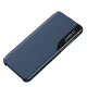 Eco Leather View Case with Flap and Stand for iPhone 16e / 17e, Blue