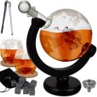 Gift Set Decanter and Whiskey Glasses Globe, 850 ml