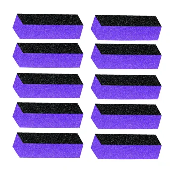 Purple Nail Polishing Block 150 Grit, 10 pcs