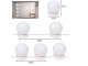 Hollywood Style Vanity Mirror Makeup Dimmable LED Lamps Lights, 10 Pieces