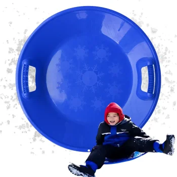 Large Plastic Snow Saucer Sled with Handles 62cm